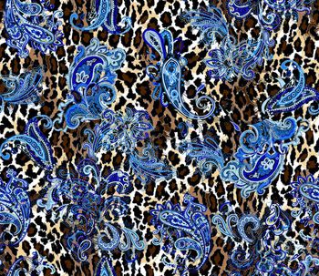 464217-佩斯利豹纹