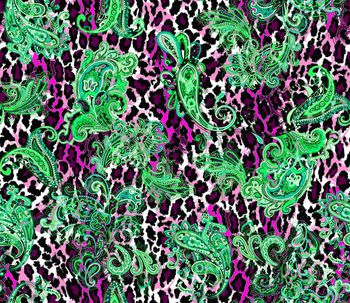 464219-时尚佩斯利腰果豹纹青花瓷系列