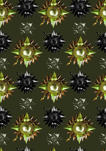 464257-重复盾牌组合