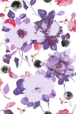 花卉印花华亿平台图片