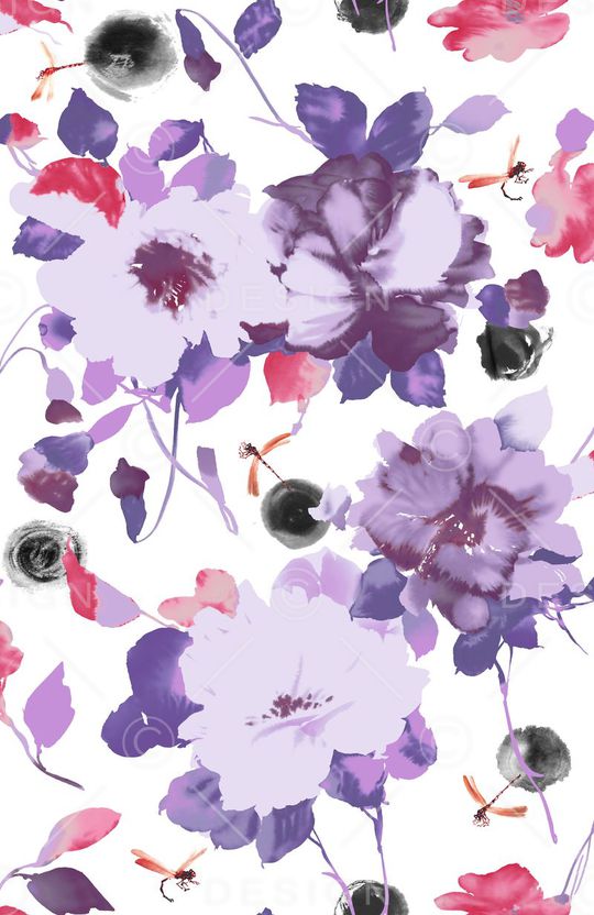 花卉印花华亿平台图片