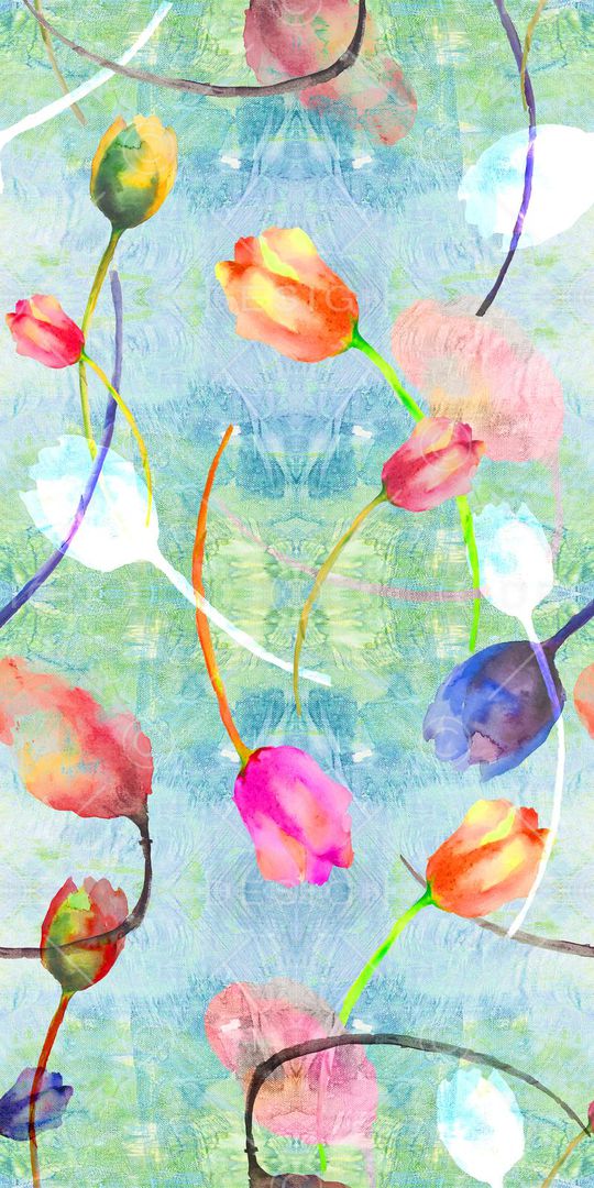 花卉印花华亿平台图片