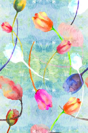 花卉印花华亿平台图片