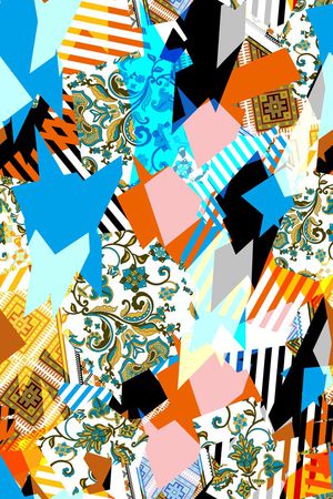 色块印花华亿平台图片