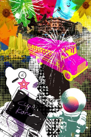 欧式车建筑印花华亿平台图片