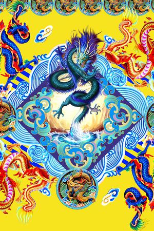 MAX-定位中国民族风印花华亿平台图片