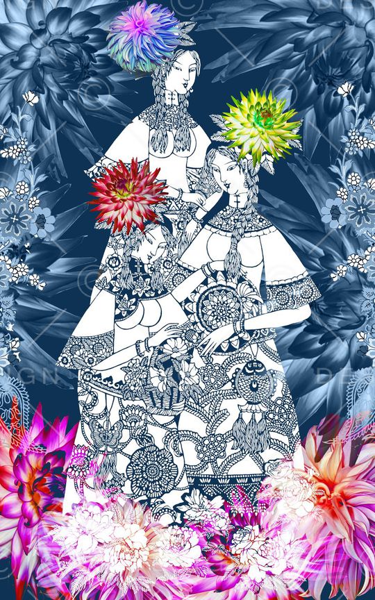 MAX-定位中国民族风印花华亿平台图片