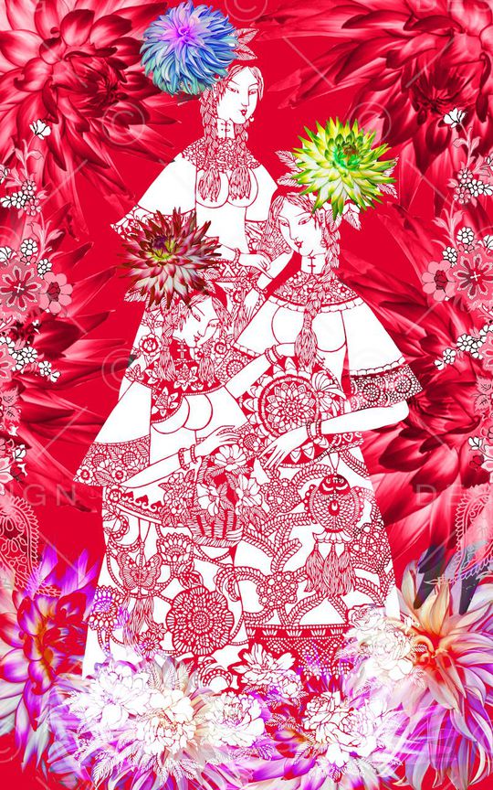 MAX-定位中国民族风印花华亿平台图片