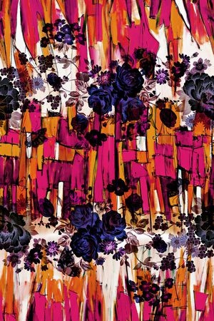 抽象印花华亿平台图片