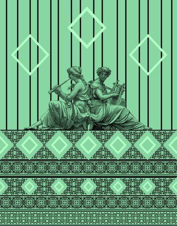 464515-复古潮流欧式个性印花