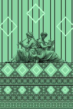 复古印花华亿平台图片