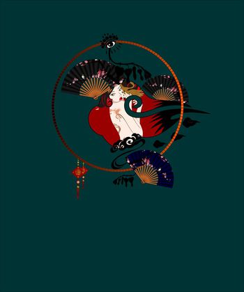 464566-中国风摩登女郎