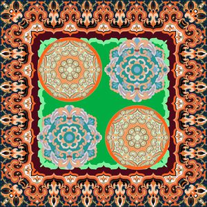 中国风印花华亿平台图片