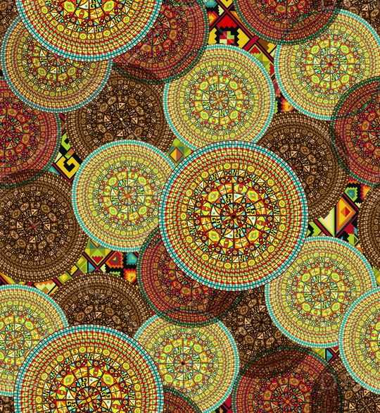 传统纹样印花华亿平台图片