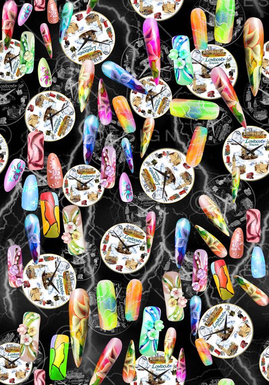 古钟表印花华亿平台图片