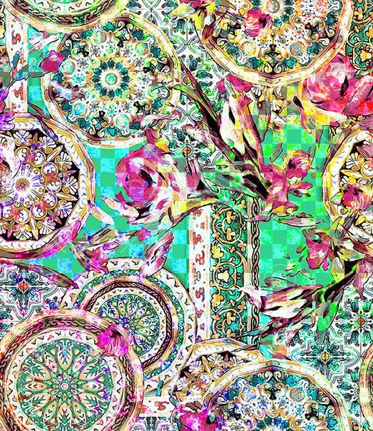 花卉印花华亿平台图片