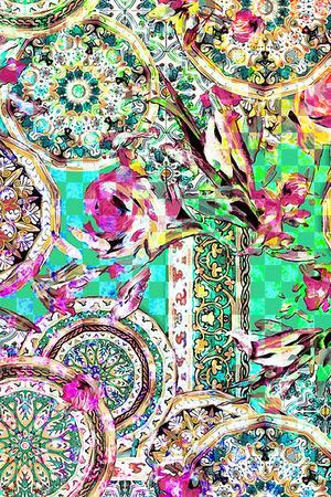 花卉印花华亿平台图片