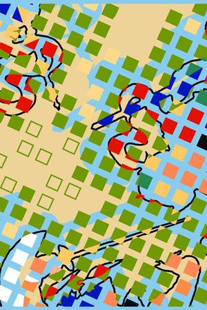 几何印花华亿平台图片