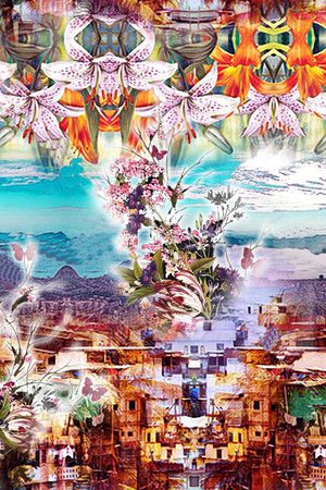 花卉印花华亿平台图片