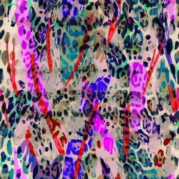 豹纹图案印花华亿平台图片