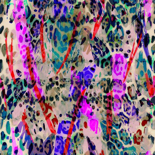 豹纹图案印花华亿平台图片