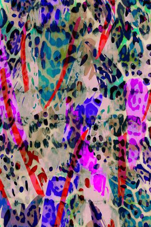 豹纹图案印花华亿平台图片