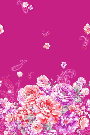 花卉印花华亿平台图片