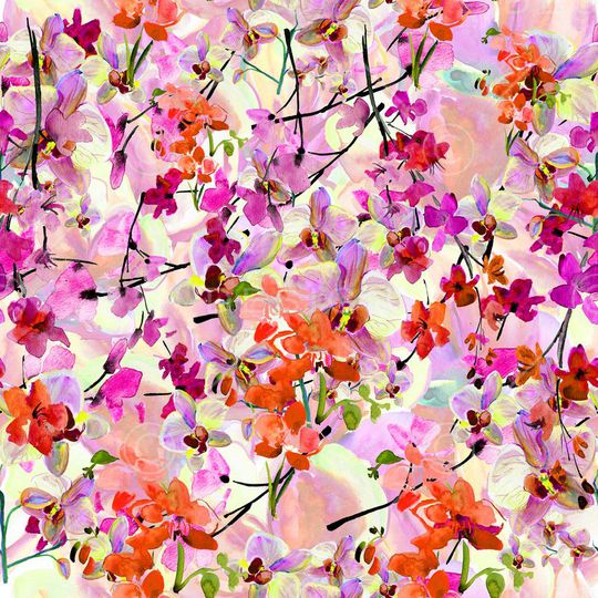 满地小花印花华亿平台图片