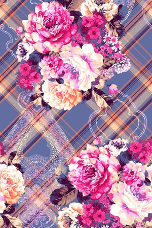 格子印花华亿平台图片