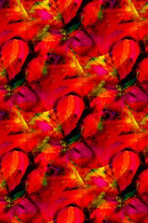 水彩图案印花华亿平台图片