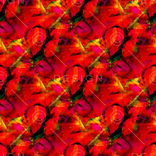 水彩图案印花华亿平台图片