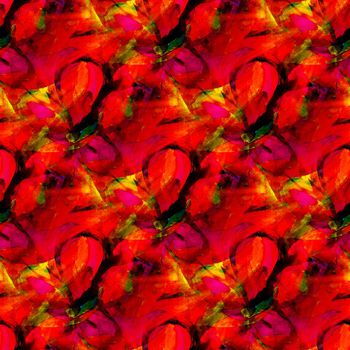 水彩图案印花华亿平台图片