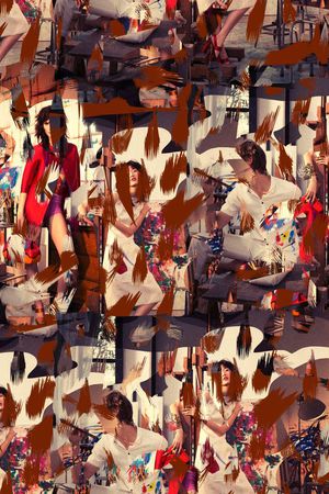 复古印花华亿平台图片