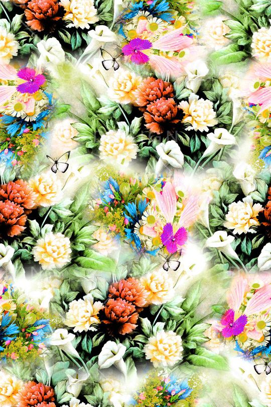 花卉印花华亿平台图片