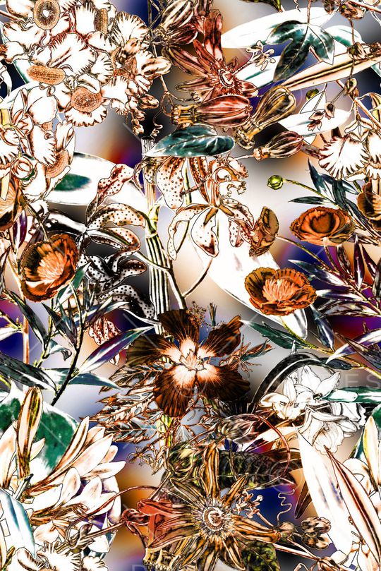 花卉印花华亿平台图片