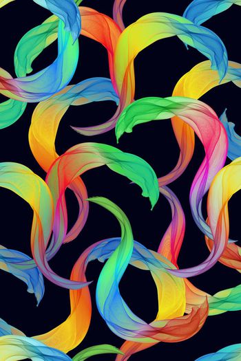 464890-时尚绚丽彩色丝带专色底满版华亿平台