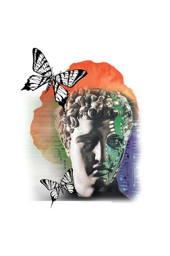 464936-抽象 头像 蝴蝶 裁片