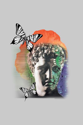 464938-抽象 头像 蝴蝶 裁片