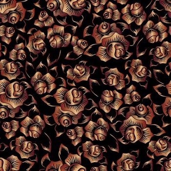 464956-花卉 中国风 金色花 贵气