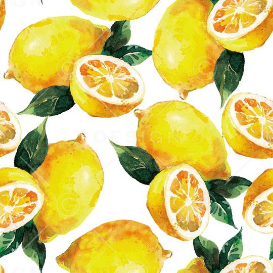 手绘水果印花华亿平台图片