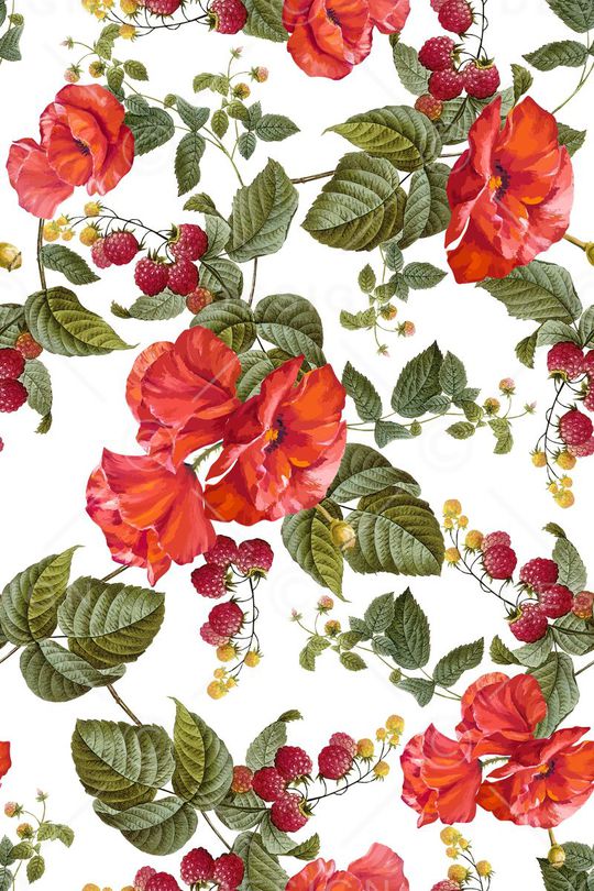 罂粟花印花华亿平台图片