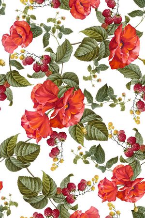 罂粟花印花华亿平台图片