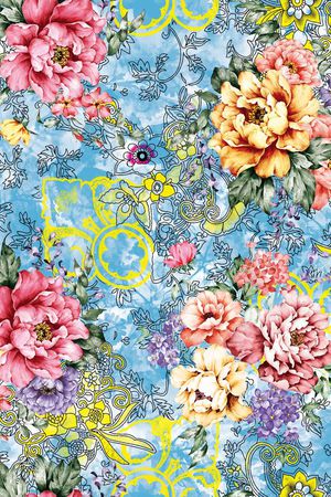 花卉印花华亿平台图片