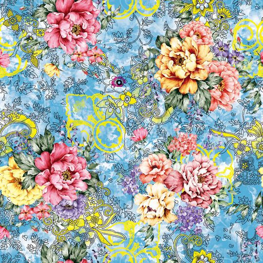 花卉印花华亿平台图片