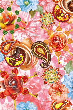 花卉印花华亿平台图片