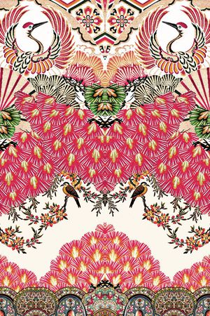 暖色印花华亿平台图片