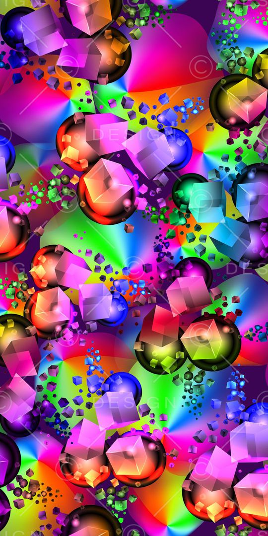 抽象几何印花华亿平台图片