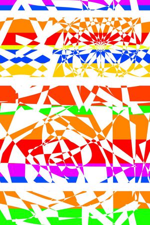 彩色色块印花华亿平台图片