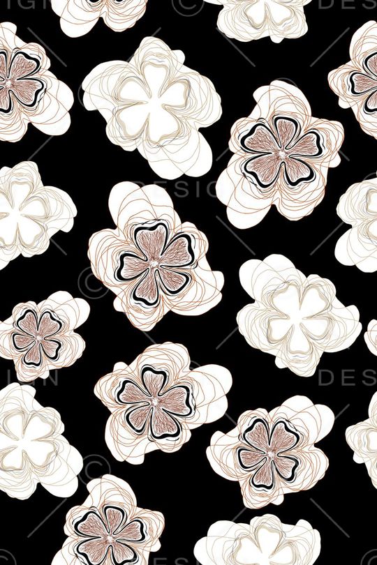 抽象线条印花华亿平台图片