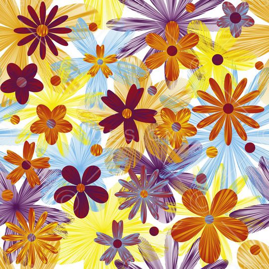 抽象花卉印花华亿平台图片